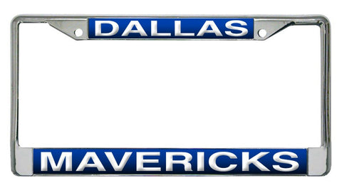 Dallas Mavericks License Plate Frame Laser Cut Chrome Special Order