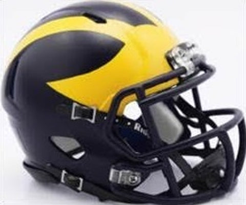 Michigan Wolverines Helmet Riddell Replica Full Size Speed Style Painted Design