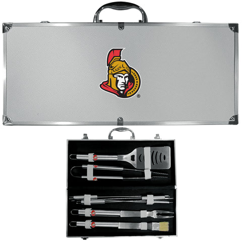 Ottawa Senators® 8 pc BBQ Set - Stainless Steel w/Metal Case