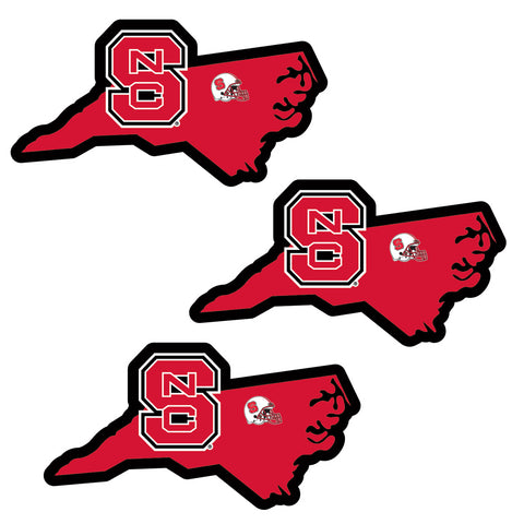 North Carolina State Wolfpack   Home State Decal 3pk 