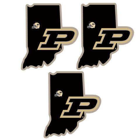 Purdue Boilermakers   Home State Decal 3pk 