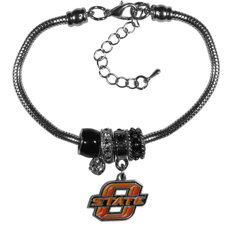 Oklahoma St. Cowboys Euro Bead Bracelet