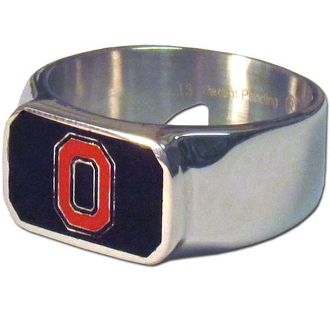 Ohio St. Buckeyes Steel Ring - 9