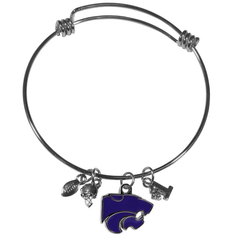 Kansas St. Wildcats Charm Bangle Bracelet