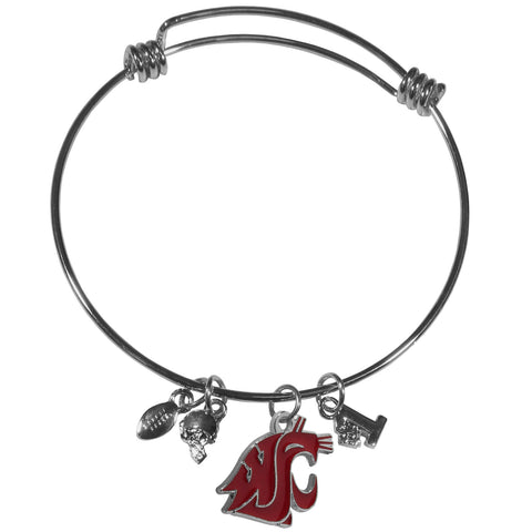 Washington St. Cougars Charm Bangle Bracelet