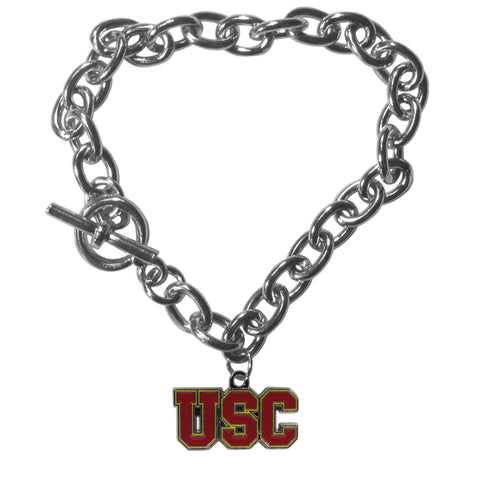USC Trojans Charm Chain Bracelet