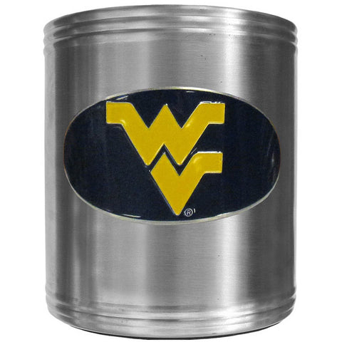 W. Virginia Mountaineers Steel Can Cooler