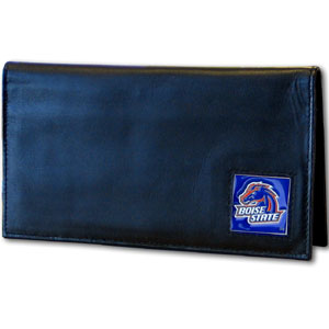 Boise St. Broncos Deluxe Leather Checkbook Cover
