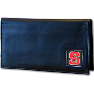 North Carolina State Wolfpack   Deluxe Leather Checkbook Cover 