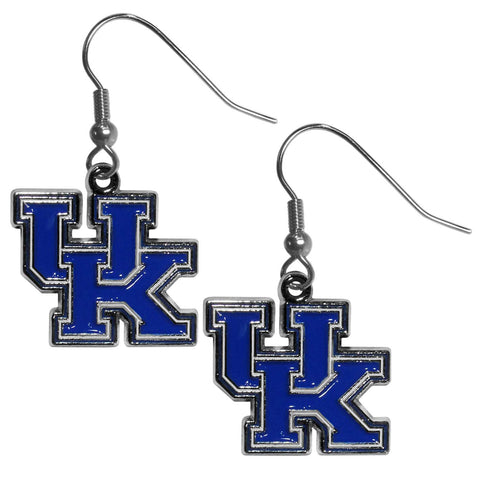 Kentucky Wildcats   Chrome Dangle Earrings 