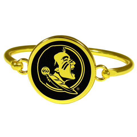 Florida St. Seminoles Gold Tone Bangle Bracelet