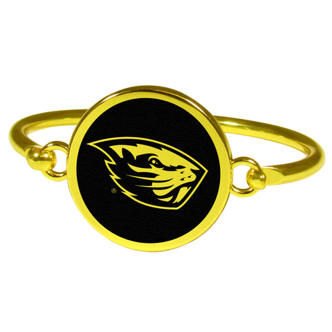 Oregon St. Beavers Gold Tone Bangle Bracelet