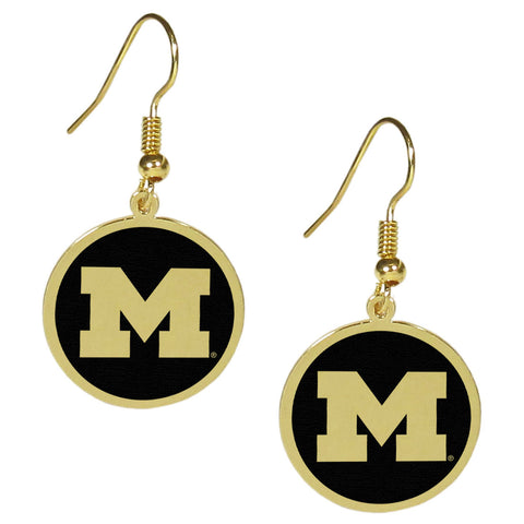 Michigan Wolverines Gold Tone Earrings