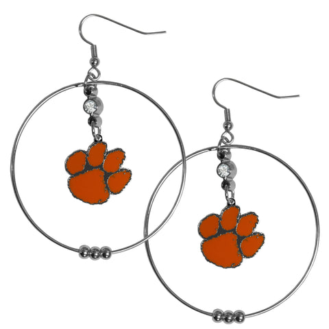 Clemson Tigers 2 Inch Hoop Earrings