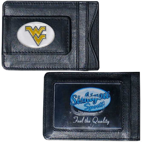 W. Virginia Mountaineers Leather Cash & Cardholder