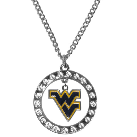 W. Virginia Mountaineers Rhinestone Hoop Necklaces