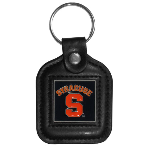 Syracuse Orange Square Leather Key Chain