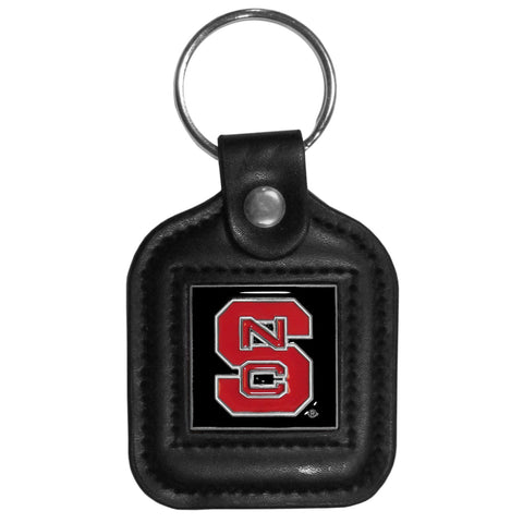 North Carolina State Wolfpack   Square Leatherette Key Chain 