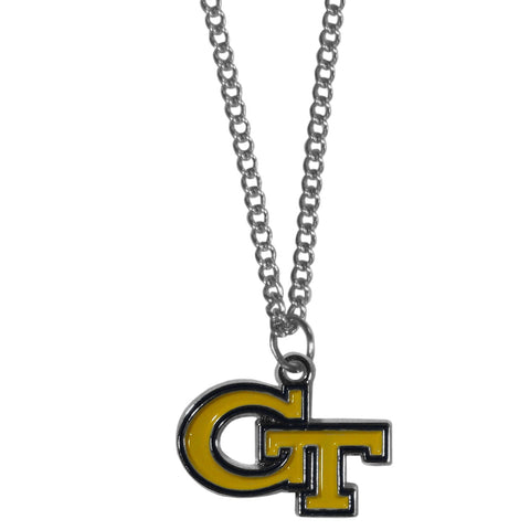 Georgia Tech Yellow Jackets Chain Necklace - with Small Charm