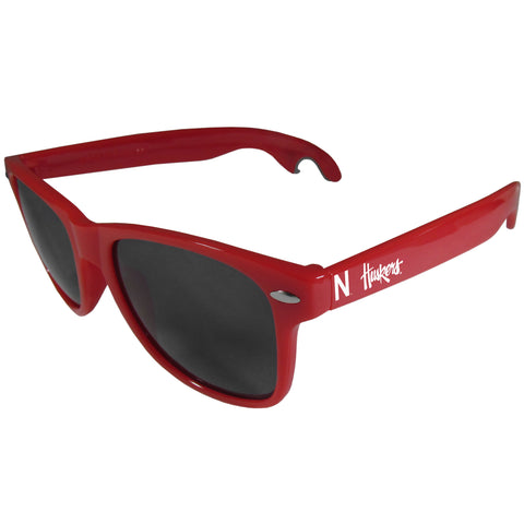 Nebraska Cornhuskers   Beachfarer Bottle Opener Sunglasses Red 