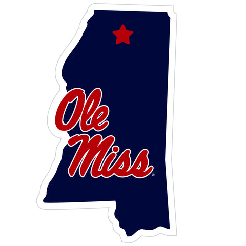 Ole Miss Rebels   Home State 11 Inch Magnet 