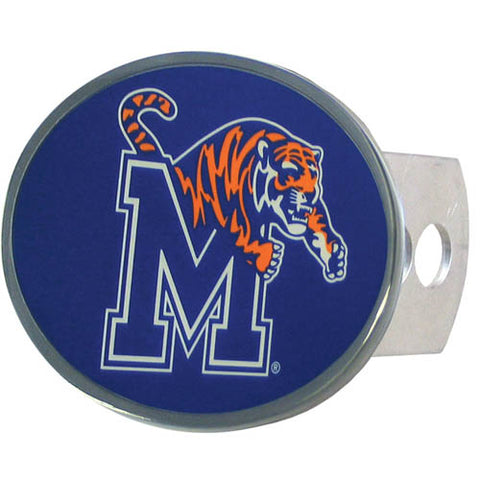 Memphis Tigers Oval Metal Hitch Cover Class II and III
