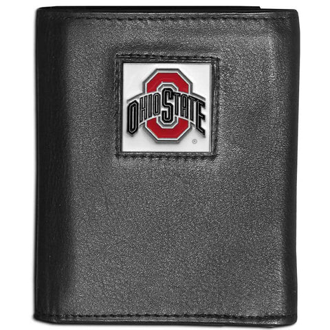 Ohio St. Buckeyes Leather Trifold Wallet
