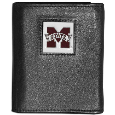Mississippi St. Bulldogs Leather Trifold Wallet