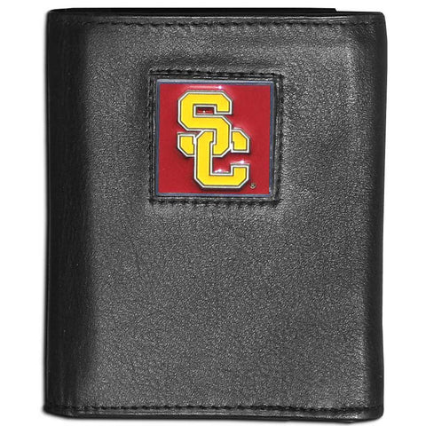 USC Trojans Leather Trifold Wallet