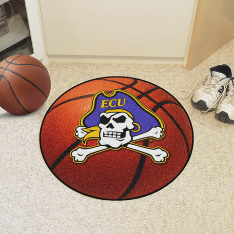East Carolina Pirates Basketball Mat 27" diameter 