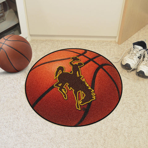 Wyoming Cowboys Basketball Mat 27" diameter