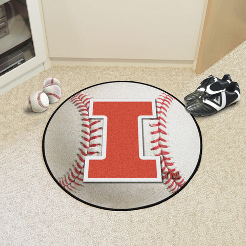 Illinois Fighting Illini Baseball Mat 27" diameter 