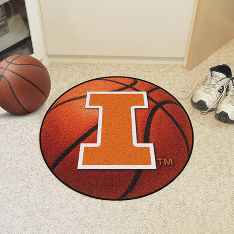 Illinois Fighting Illini Basketball Mat 27" diameter 