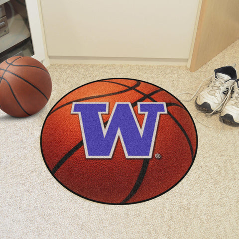 Washington Huskies Basketball Mat 27" diameter 