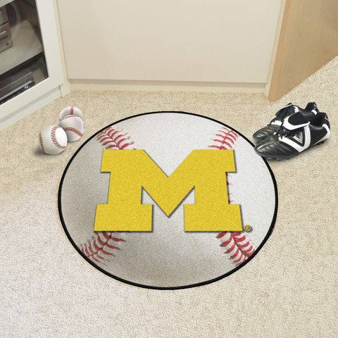 Michigan Wolverines Baseball Mat 27" diameter 