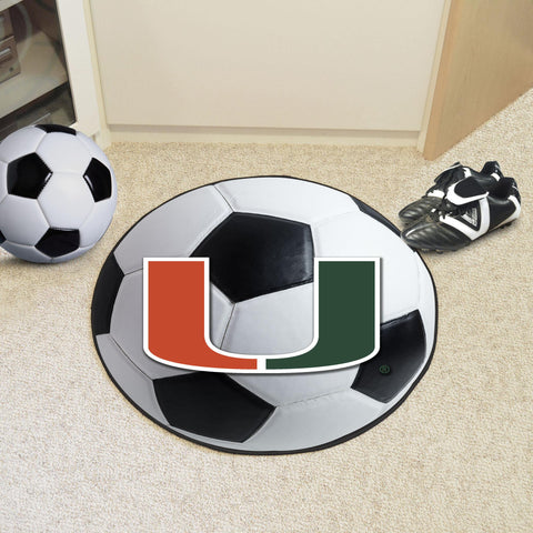 Miami Hurricanes Soccer Ball Mat 27" diameter