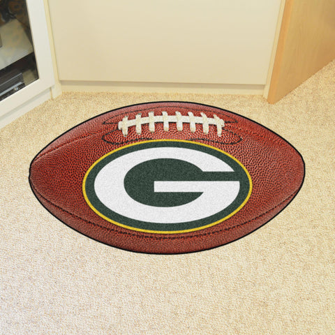 Green Bay Packers Football Mat 20.5"x32.5" 