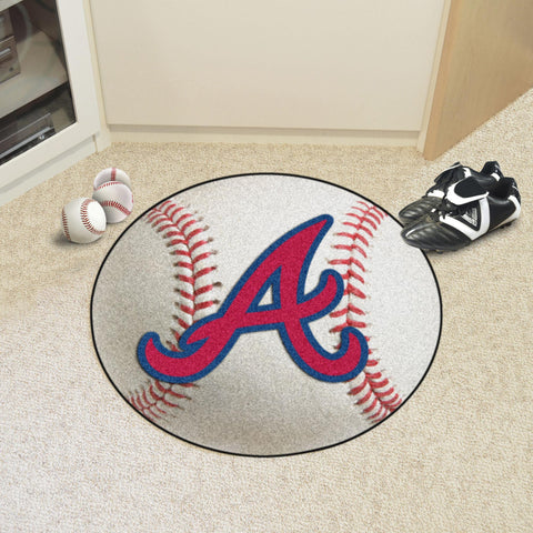 Atlanta Braves Baseball Mat 27" diameter 