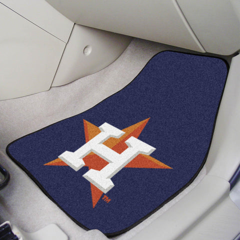 Houston Astros 2 pc Carpet Car Mat Set 17"x27" 