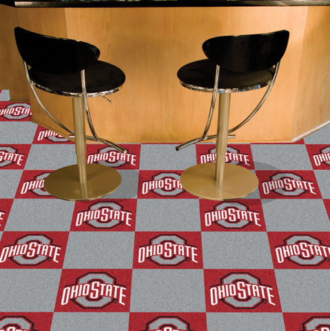 Ohio State Buckeyes Team Carpet Tiles 18"x18" tiles 