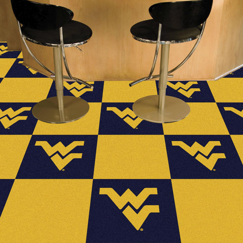 West Virginia Mountaineers Team Carpet Tiles 18"x18" tiles 