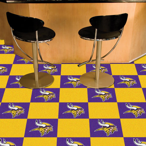 Minnesota Vikings Team Carpet Tiles 18"x18" tiles 