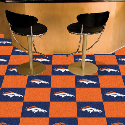 Denver Broncos Team Carpet Tiles 18"x18" tiles 