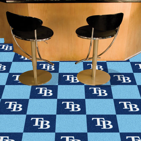 Tampa Bay Rays Team Carpet Tiles 18"x18" tiles 