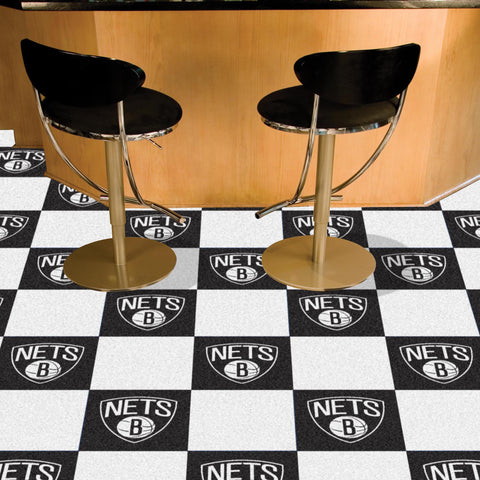 Brooklyn Nets Team Carpet Tiles 18"x18" tiles 