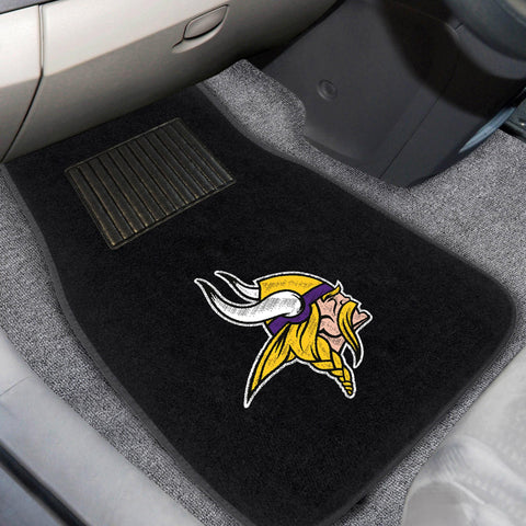 Minnesota Vikings 2 pc Embroidered Car Mat Set 17"x25.5" 