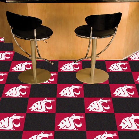 Washington State Cougars Team Carpet Tiles 18"x18" tiles 