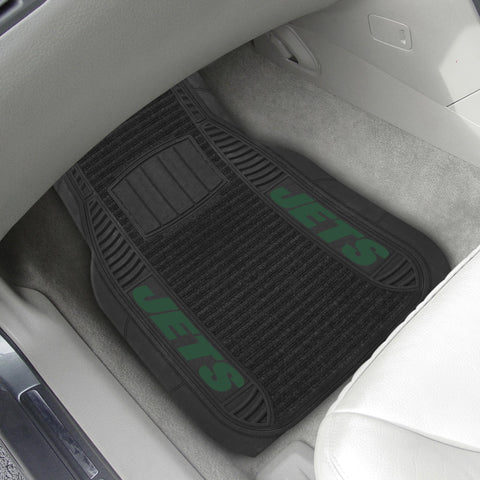 New York Jets 2 pc Deluxe Car Mat Set 21"x27" 