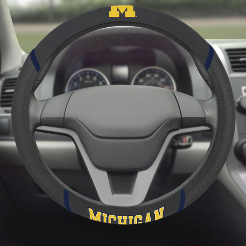 Michigan Wolverines Steering Wheel Cover 15"x15" 