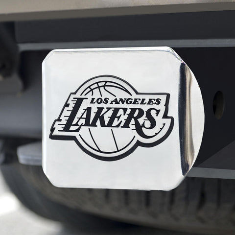 Los Angeles Lakers Hitch Cover Chrome on Chrome 3.4"x4" 
